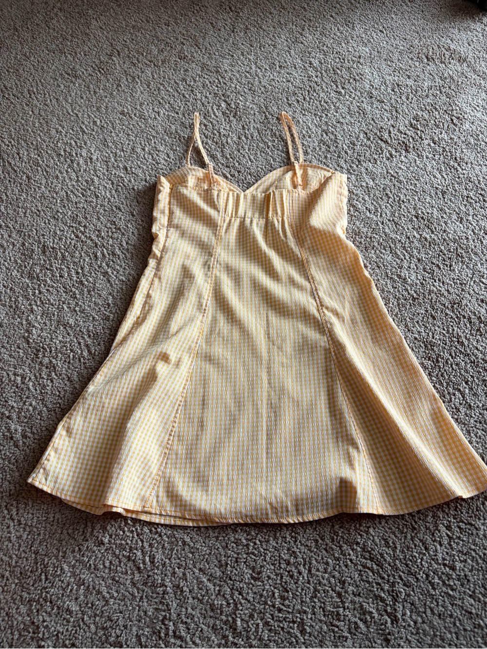 Forever 21 Yellow and White Gingham Mini Dress - Picture 2 of 3